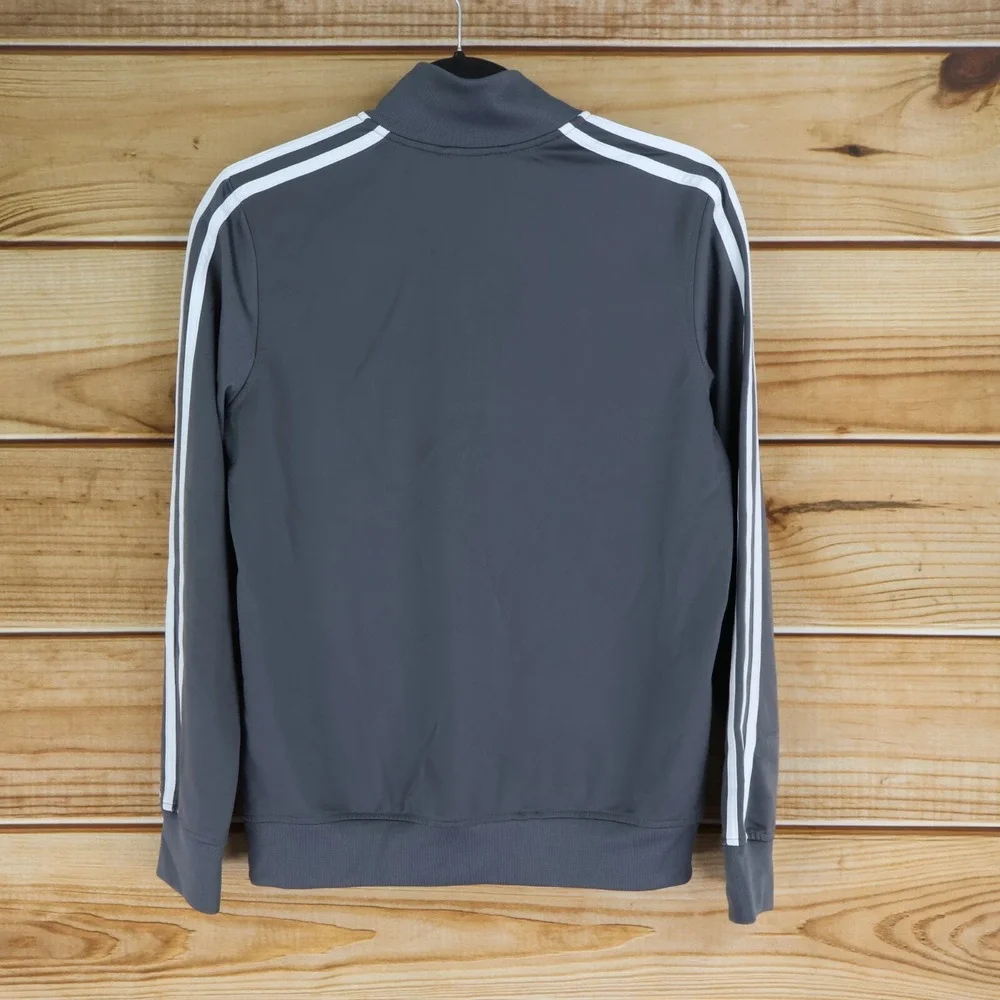 Adidas Activewear Jacket Kids Unisex Size‎ L Gray 100% Polyester Pockets